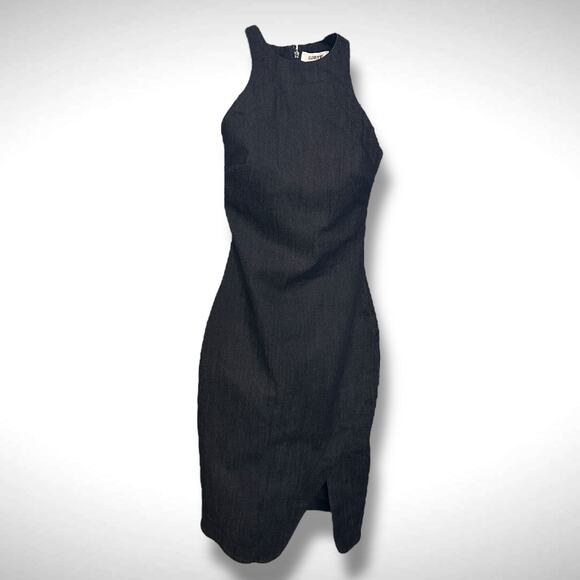 Elizabeth And James Sz 0 Asymmetrical Pencil Short Dress Blue Racerback Cocktail - Picture 2 of 10